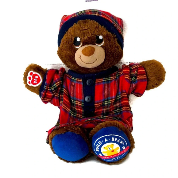Build-a-bear Teddy bear.  In his pjs. 2018 Teddy - Picture 1 of 4